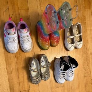 5 pair shoe bundle for Toddler girl 8c